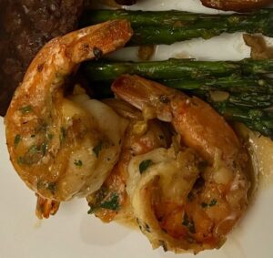 surf and turf plated dinner