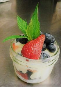 fresh berries and chantilly cream