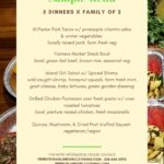 sample menu of farm to fridge meal plan options